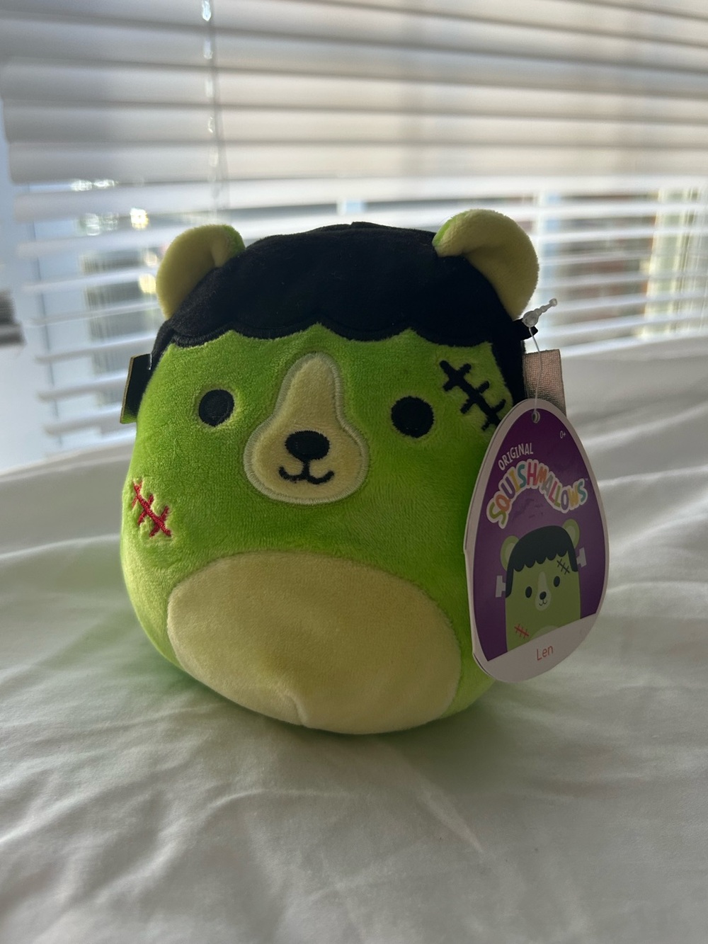 Squishmallows Len Frankenstein 6 inch with bio tag